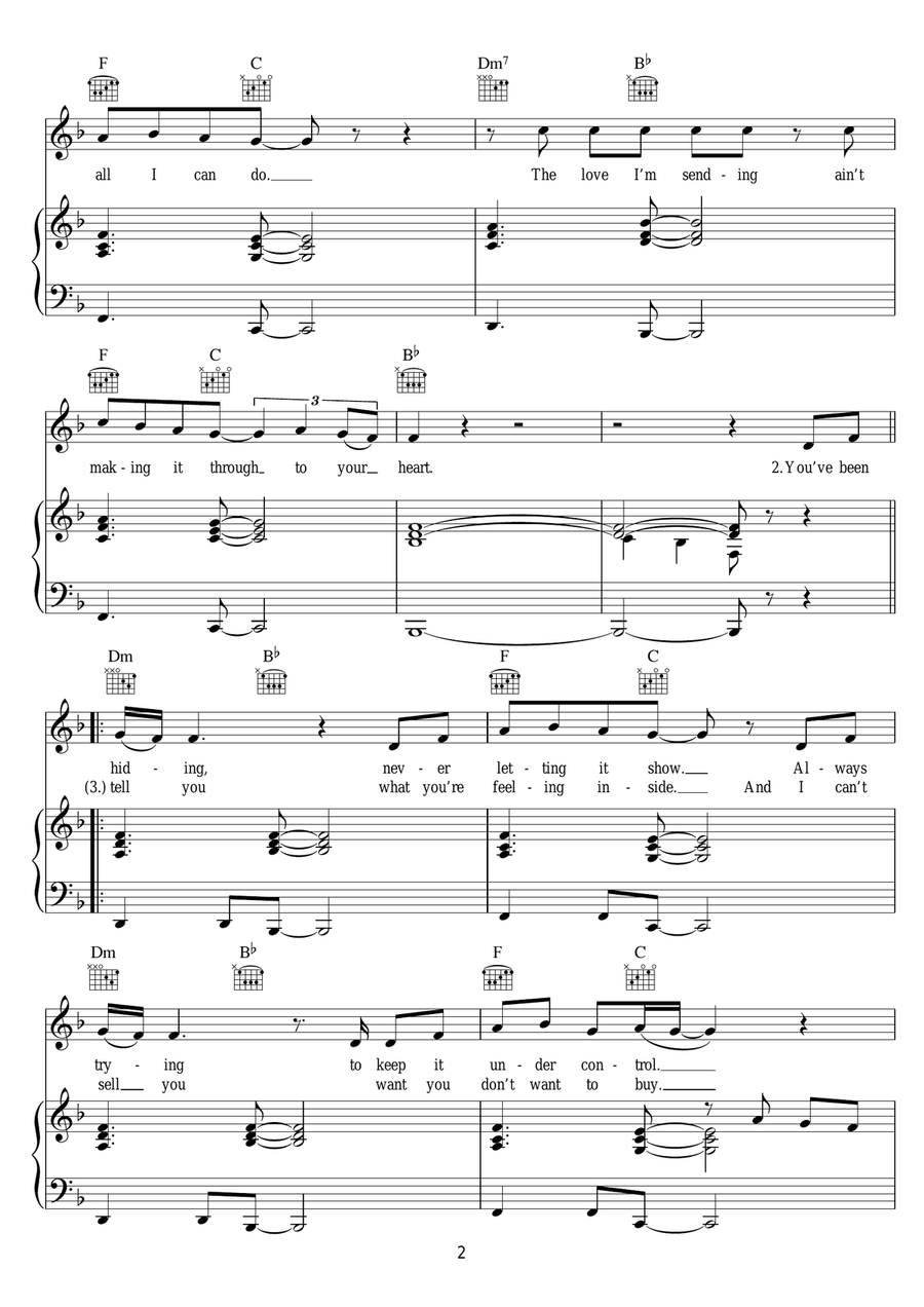 What About Love? What About Love? Piano, Vocal scores gallery preview page 2