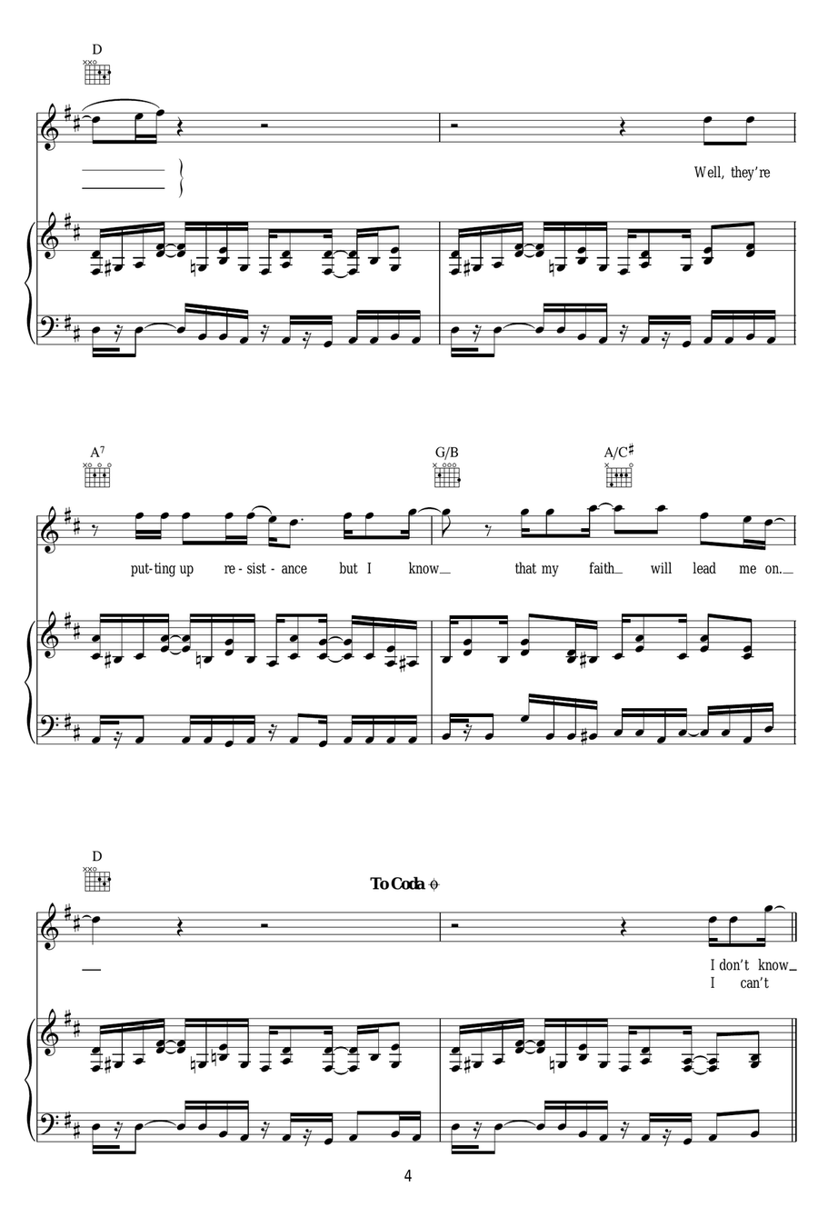 Sitting In Limbo Sitting In Limbo Piano, Vocal scores gallery preview page 4