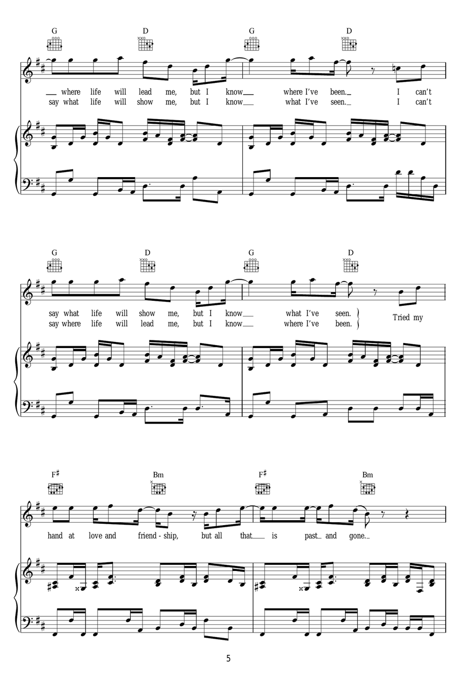 Sitting In Limbo Sitting In Limbo Piano, Vocal scores gallery preview page 5