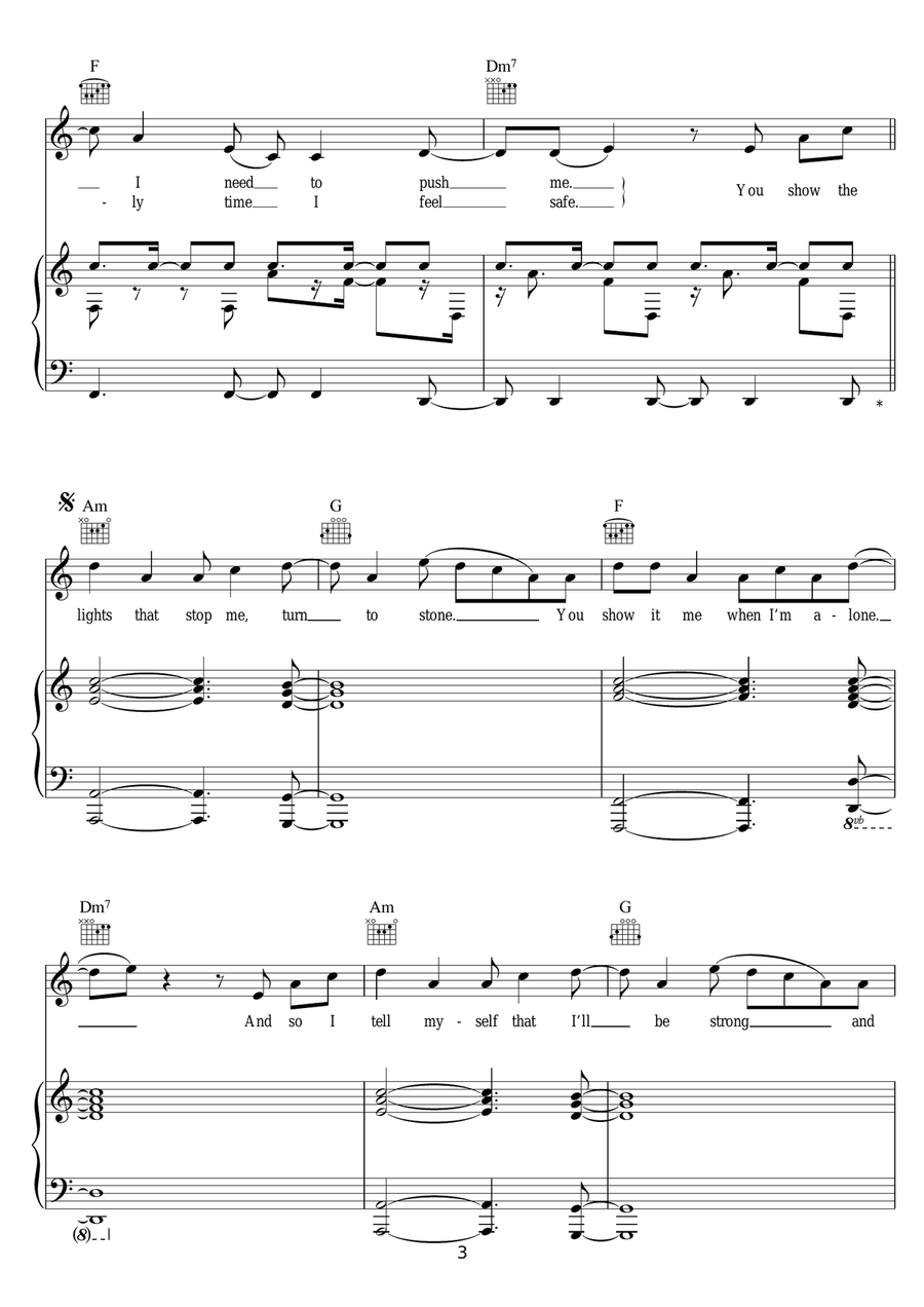 Lights Lights Piano, Vocal scores gallery preview page 3