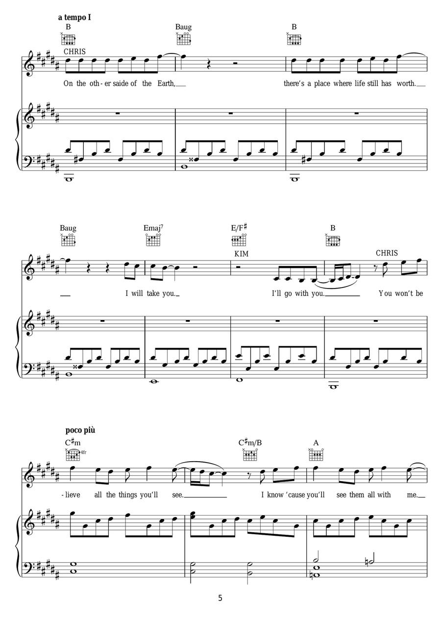 The Last Night Of The World (from Miss Saigon) Piano, Vocal scores gallery preview page 5