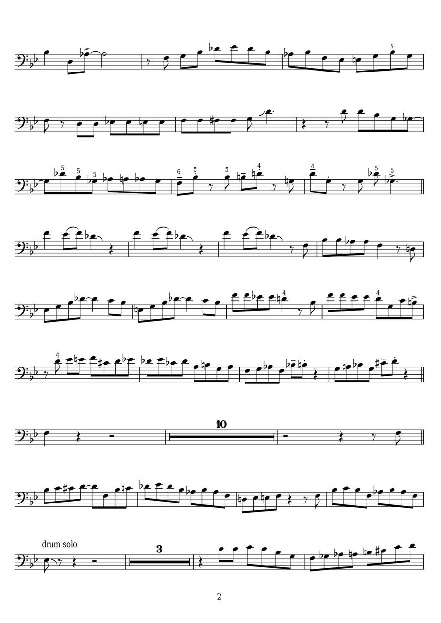 Straight No Chaser Straight No Chaser Trombone Solo scores gallery preview page 2