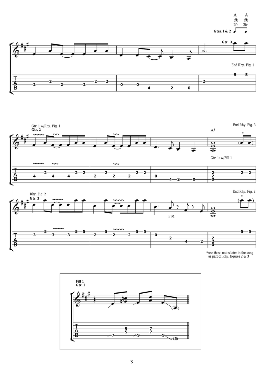 Cowboy Song Cowboy Song Guitar Tablature scores gallery preview page 3