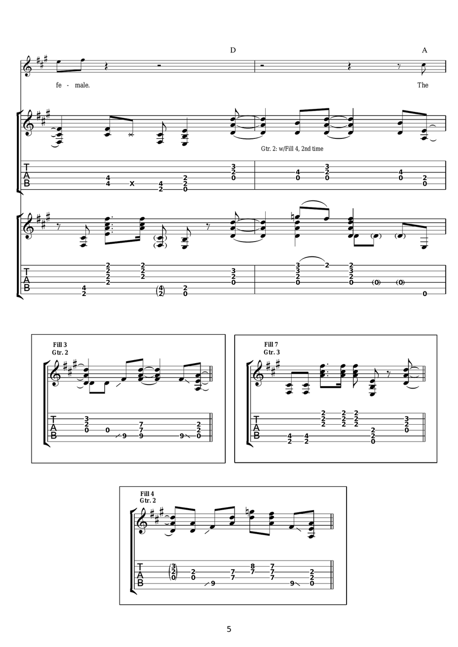 Cowboy Song Cowboy Song Guitar Tablature scores gallery preview page 5