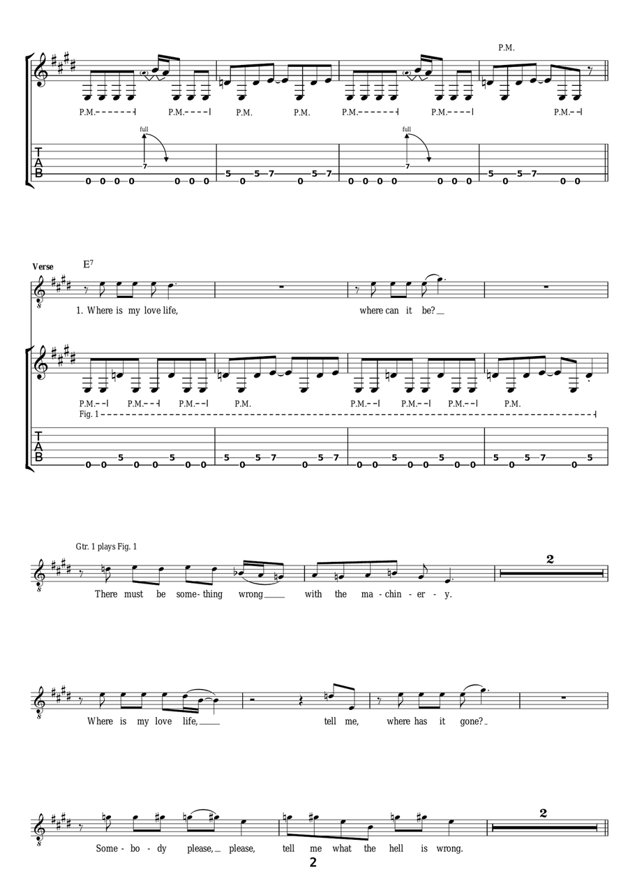 Computer Blue Computer Blue Electric Guitar scores gallery preview page 2