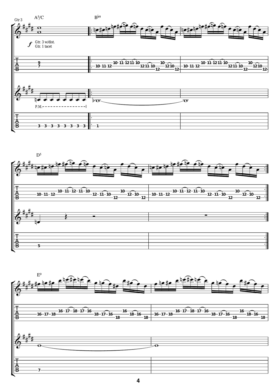 Computer Blue Computer Blue Electric Guitar scores gallery preview page 4