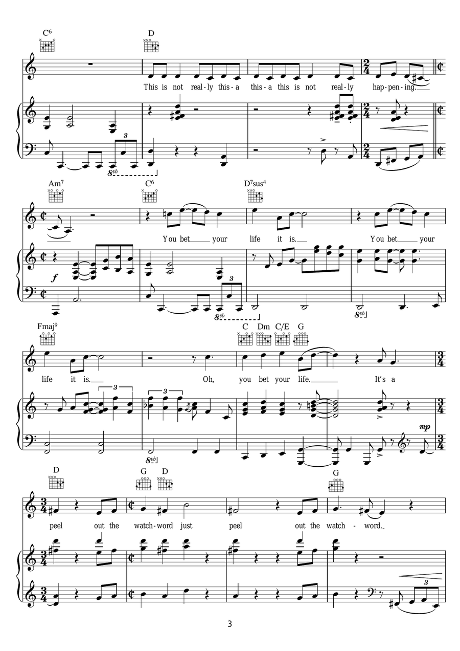 Cornflake Girl Cornflake Girl Piano, Vocal scores gallery preview page 3