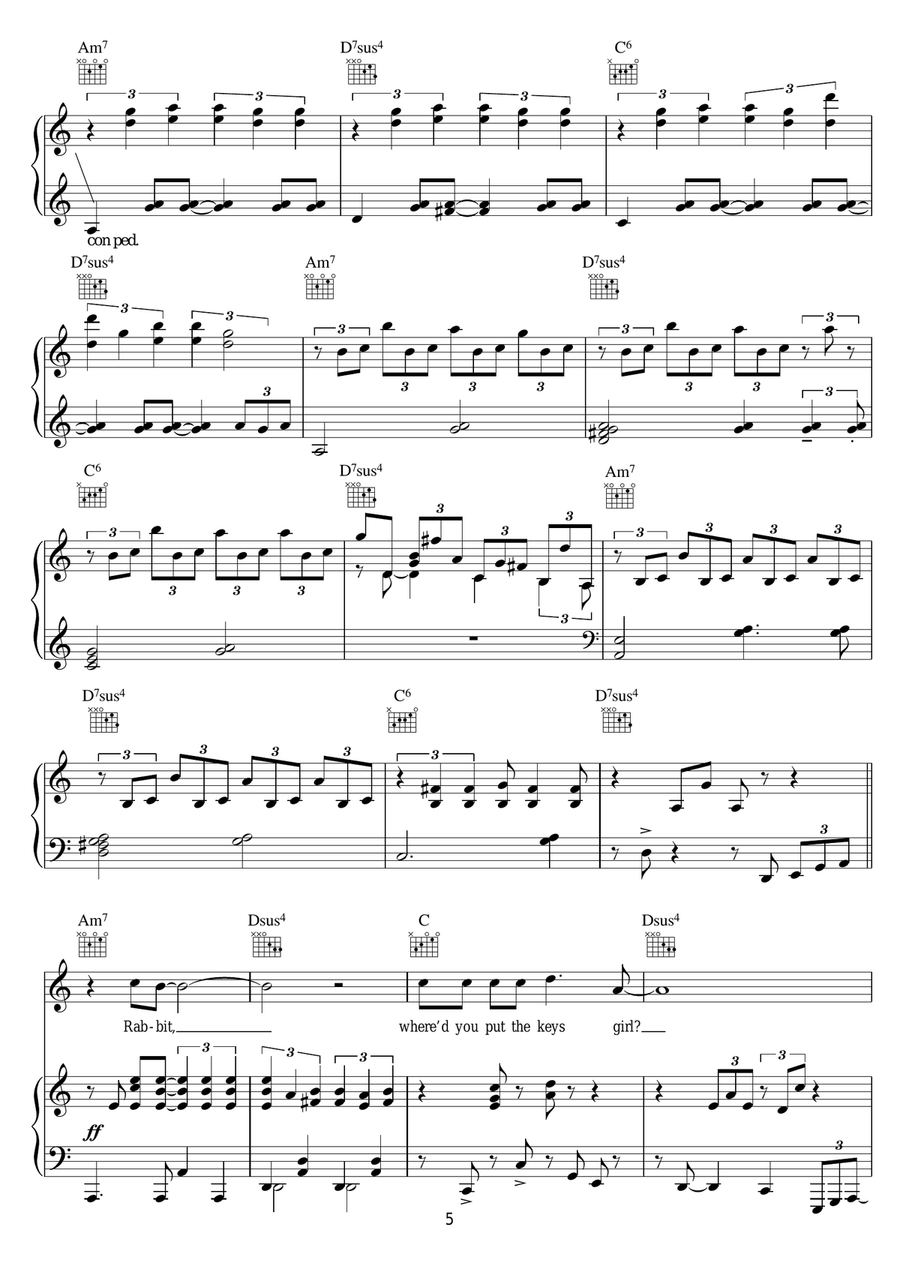 Cornflake Girl Cornflake Girl Piano, Vocal scores gallery preview page 5
