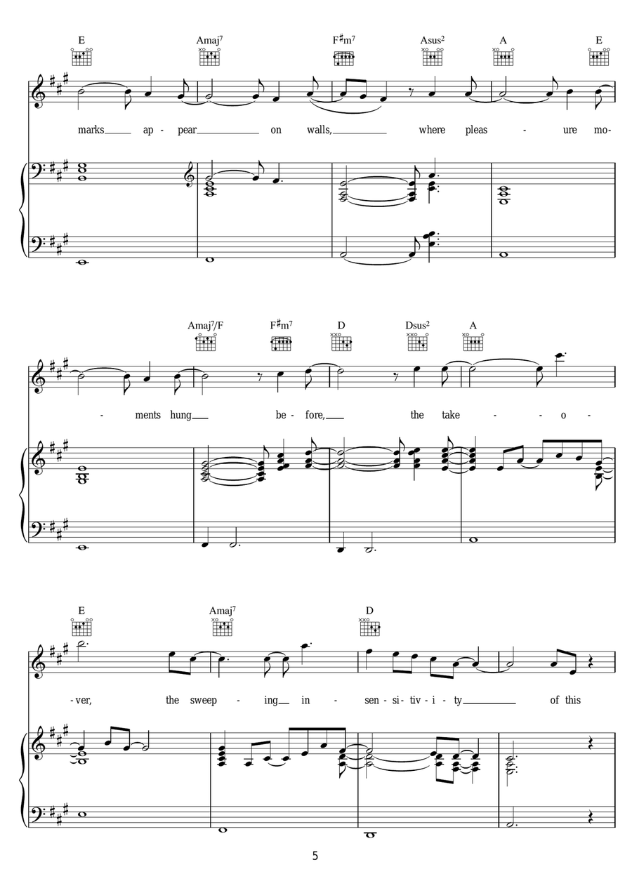 Hide And Seek Hide And Seek Piano, Vocal scores gallery preview page 5
