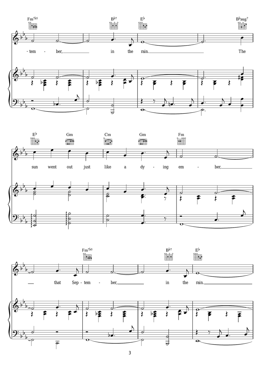 September In The Rain September In The Rain Piano, Vocal scores gallery preview page 3