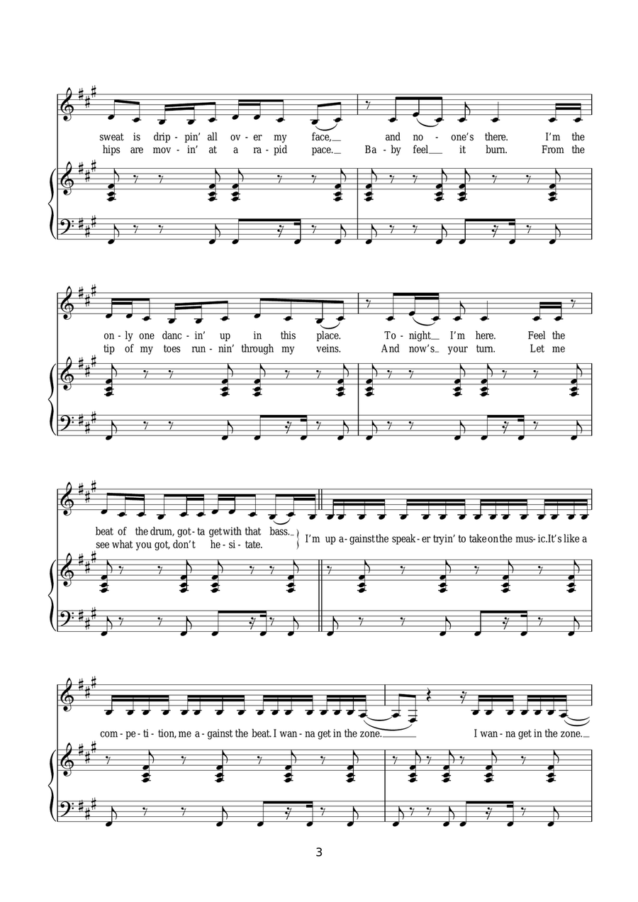 Me Against The Music (Remix) (featuring Madonna) Piano, Vocal scores gallery preview page 3