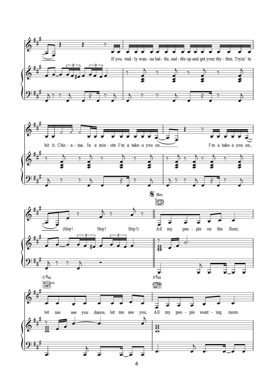 Me Against The Music (Remix) (featuring Madonna) Piano, Vocal scores gallery preview page 4