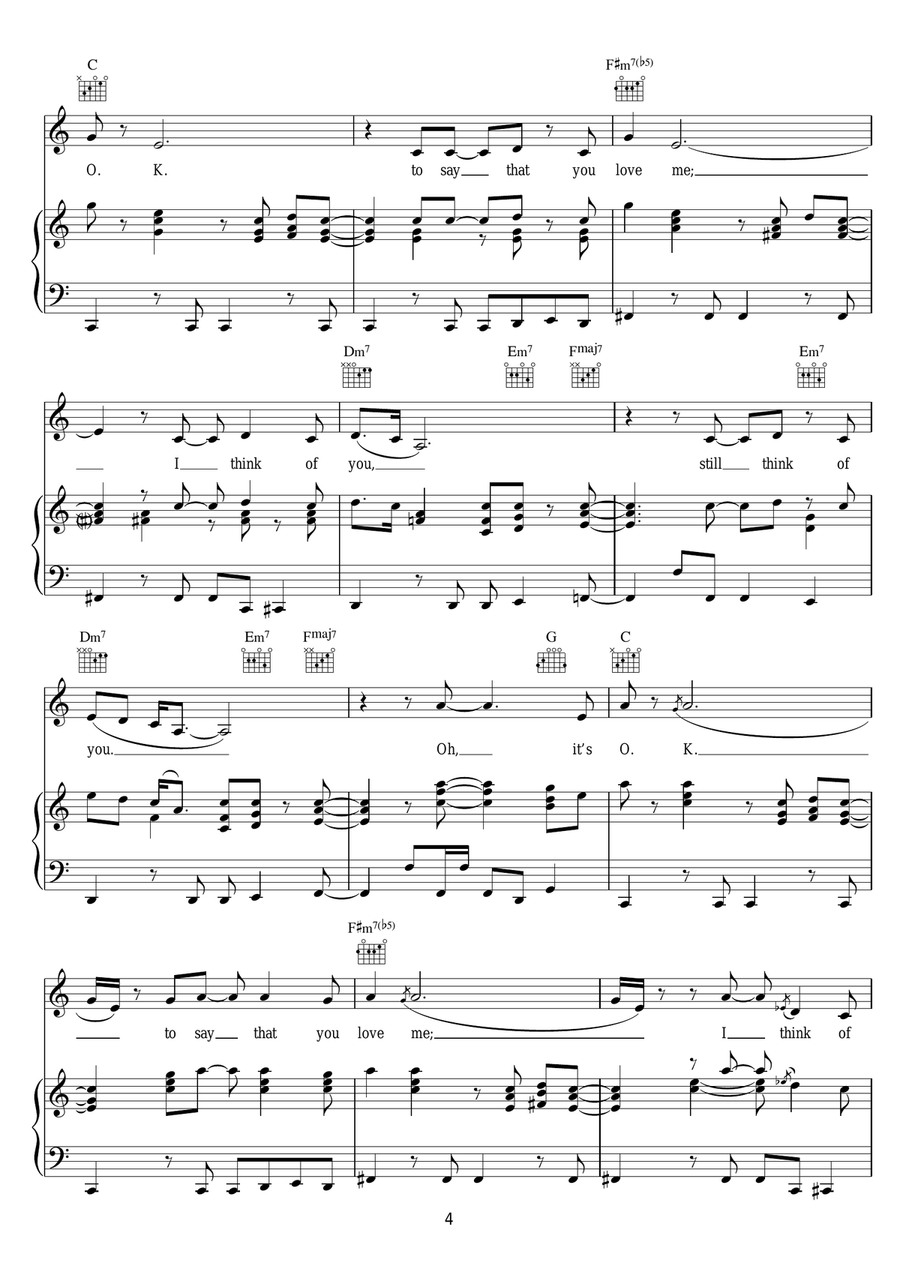 It's OK It's OK Piano, Vocal scores gallery preview page 4
