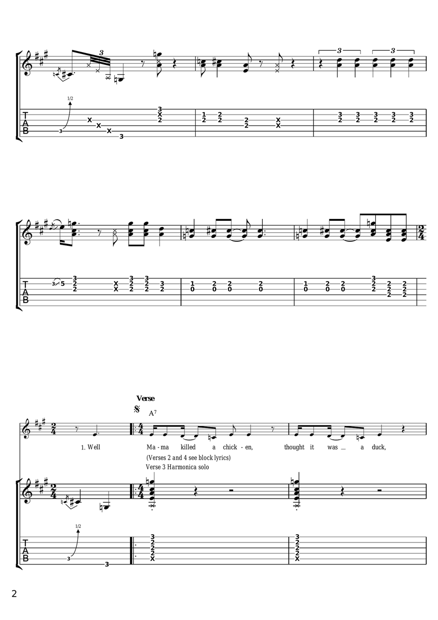 Bottle Up And Go Bottle Up And Go Electric Guitar scores gallery preview page 2