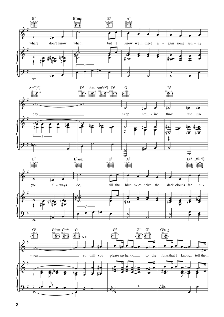 We'll Meet Again We'll Meet Again Piano, Vocal scores gallery preview page 2