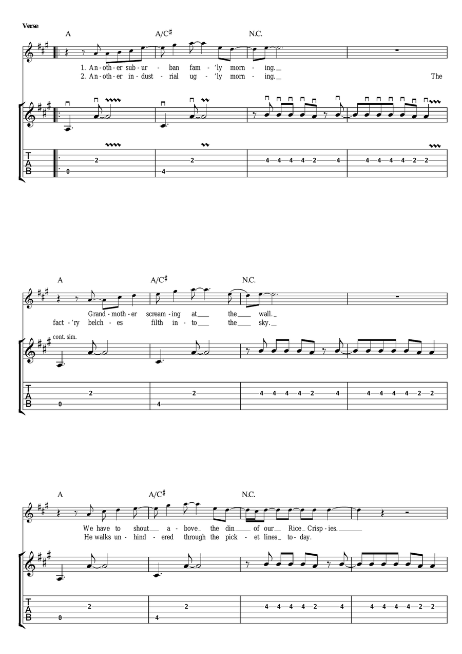 Synchronicity II Synchronicity II Guitar Tablature scores gallery preview page 2