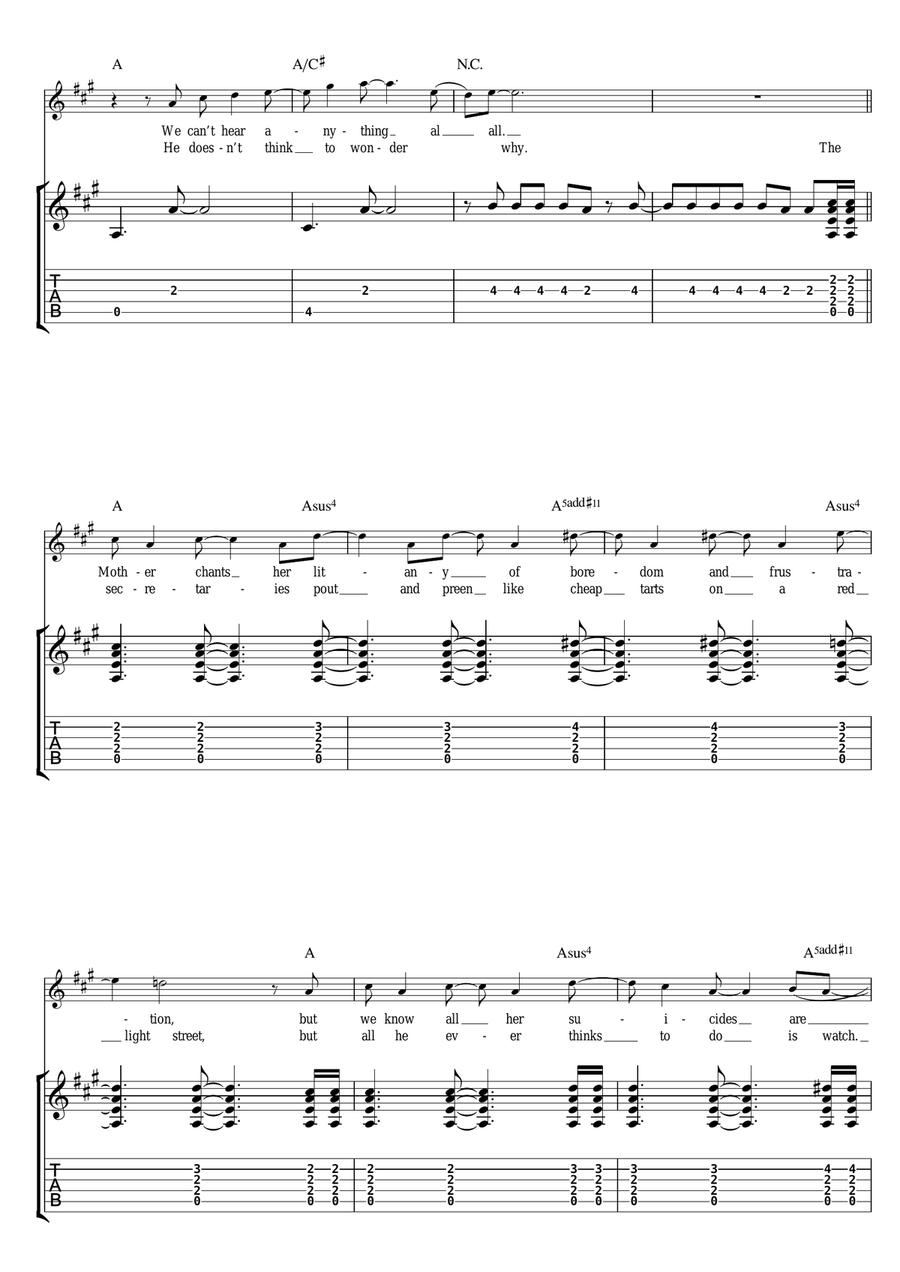 Synchronicity II Synchronicity II Guitar Tablature scores gallery preview page 3