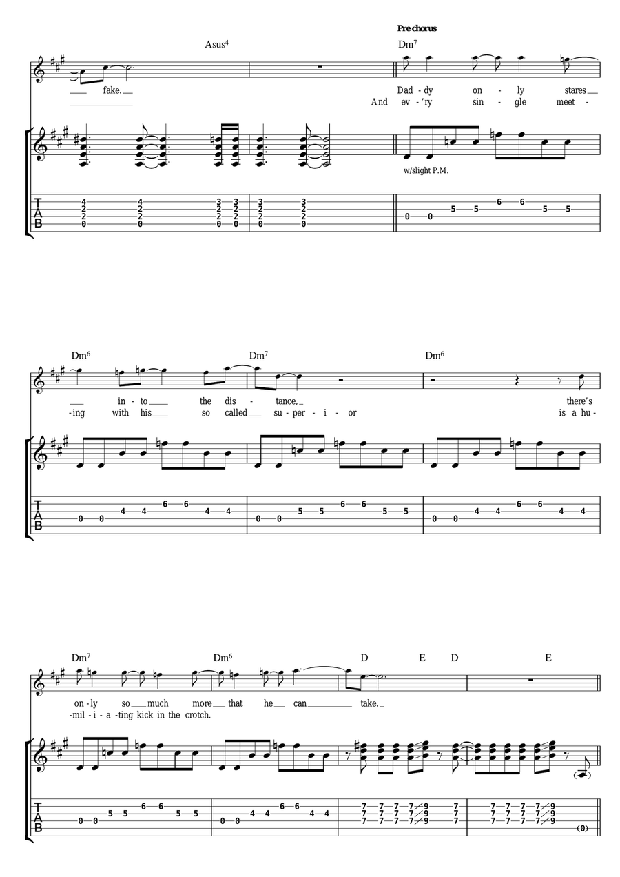 Synchronicity II Synchronicity II Guitar Tablature scores gallery preview page 4