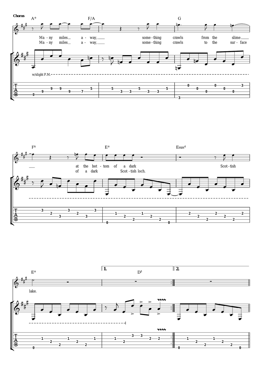 Synchronicity II Synchronicity II Guitar Tablature scores gallery preview page 5