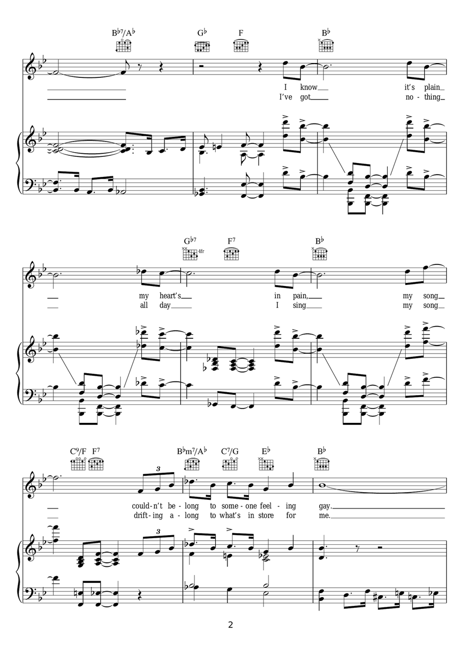I Gotta Right To Sing The Blues Piano, Vocal scores gallery preview page 2