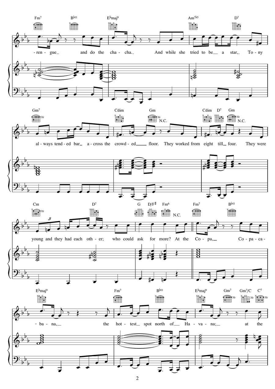 Copacabana (At The Copa) Copacabana (At The Copa) Piano, Vocal scores gallery preview page 2