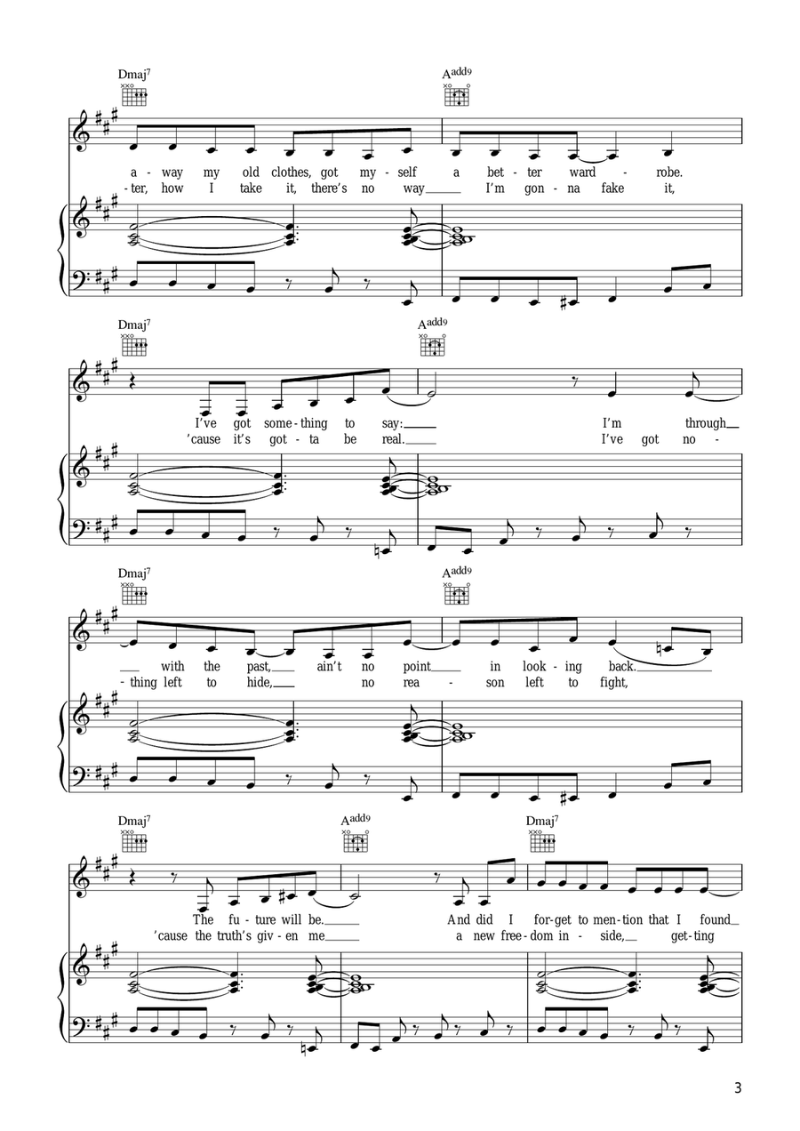 Spinning Around Spinning Around Piano, Vocal scores gallery preview page 3