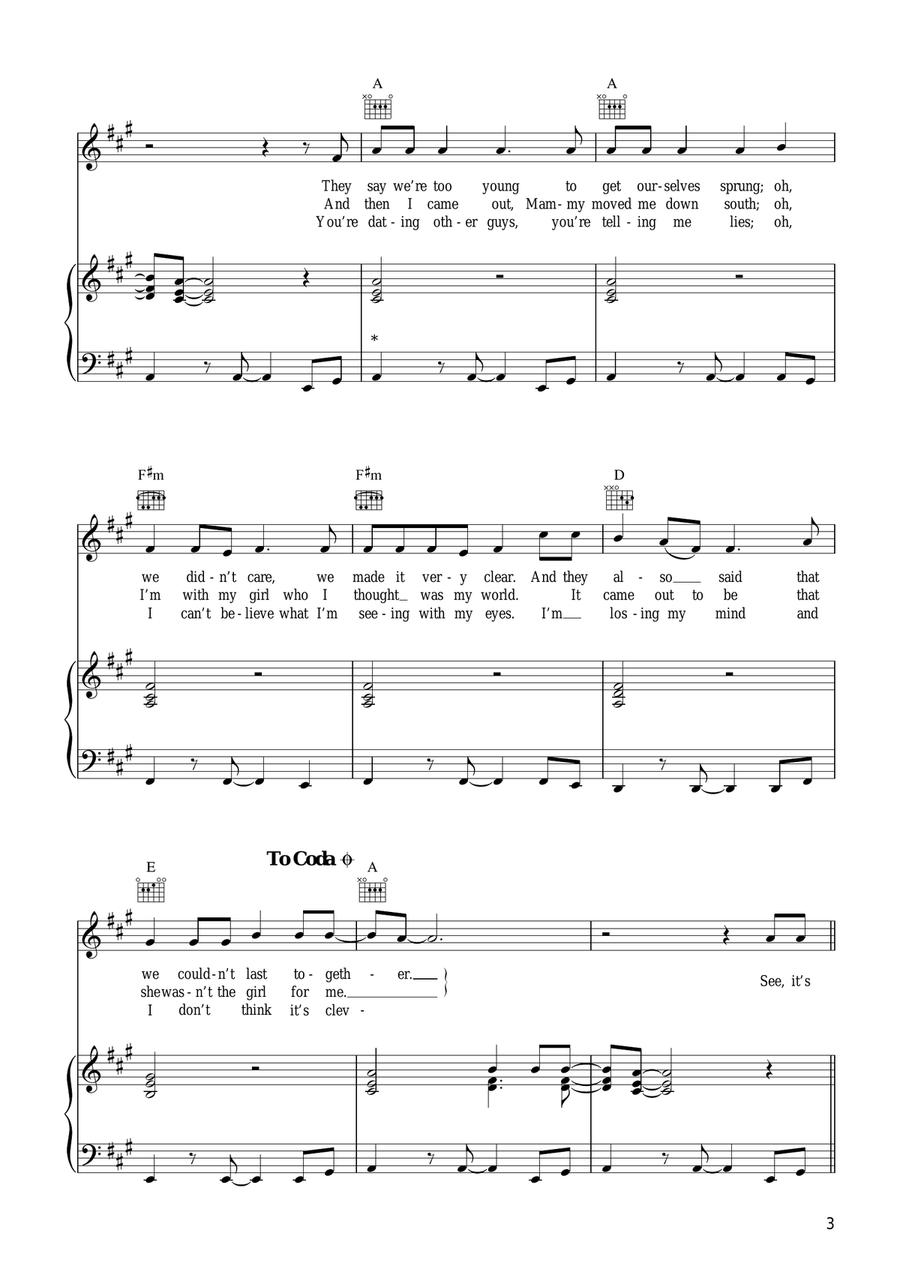 Beautiful Girls Beautiful Girls Piano, Vocal scores gallery preview page 3