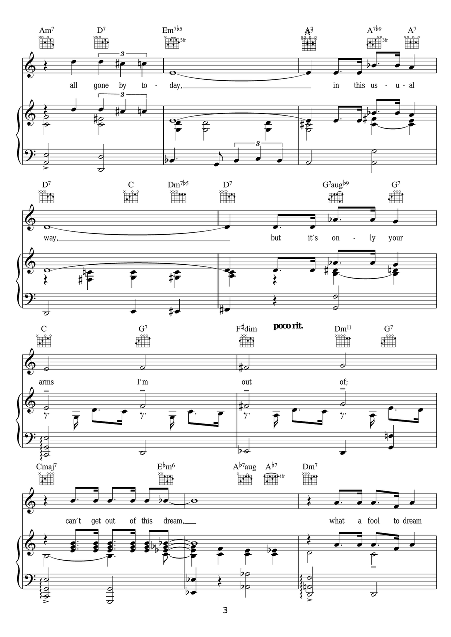Can't Get Out Of This Mood Piano, Vocal scores gallery preview page 3