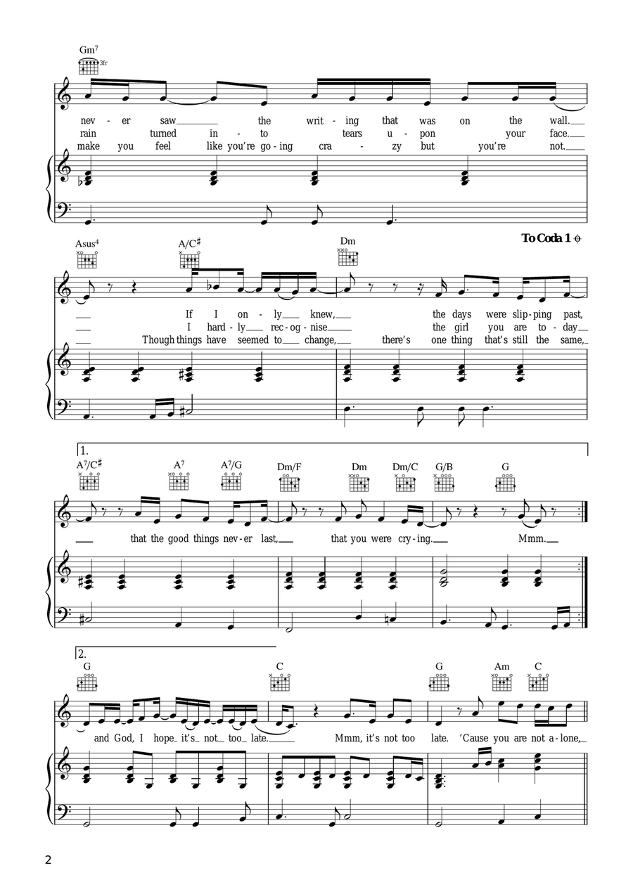 Lost Lost Piano, Vocal scores gallery preview page 2