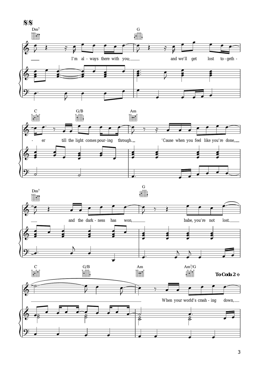 Lost Lost Piano, Vocal scores gallery preview page 3