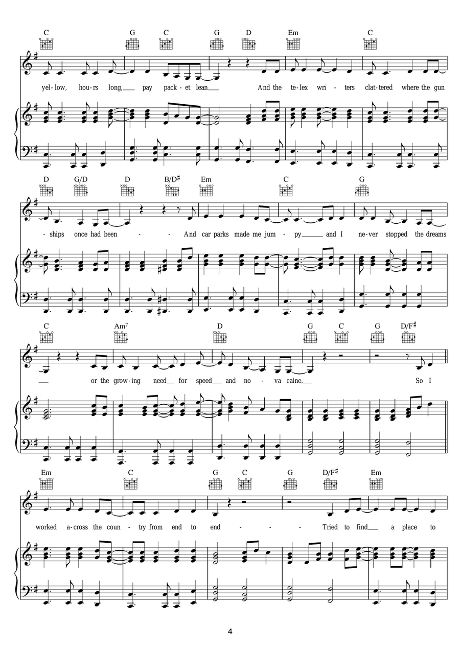Khe Sanh Khe Sanh Piano, Vocal scores gallery preview page 4