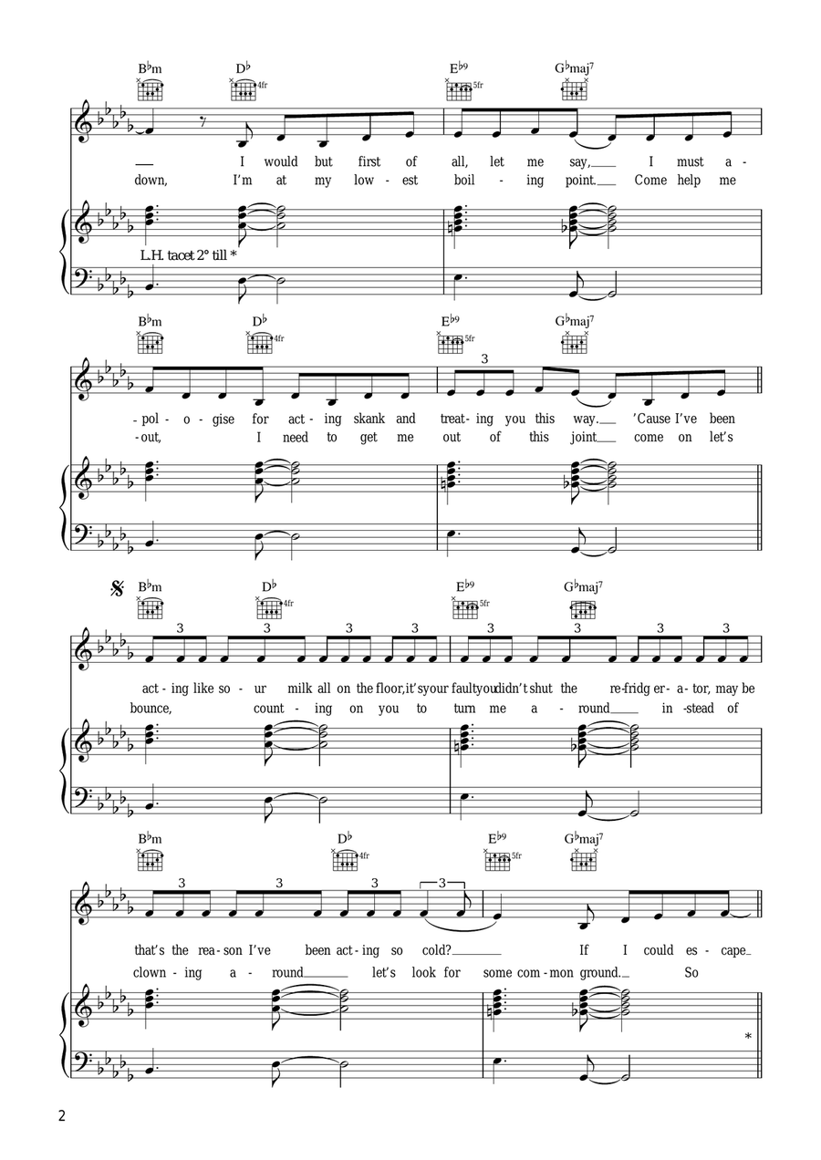 The Sweet Escape (featuring Akon) Piano, Vocal scores gallery preview page 2