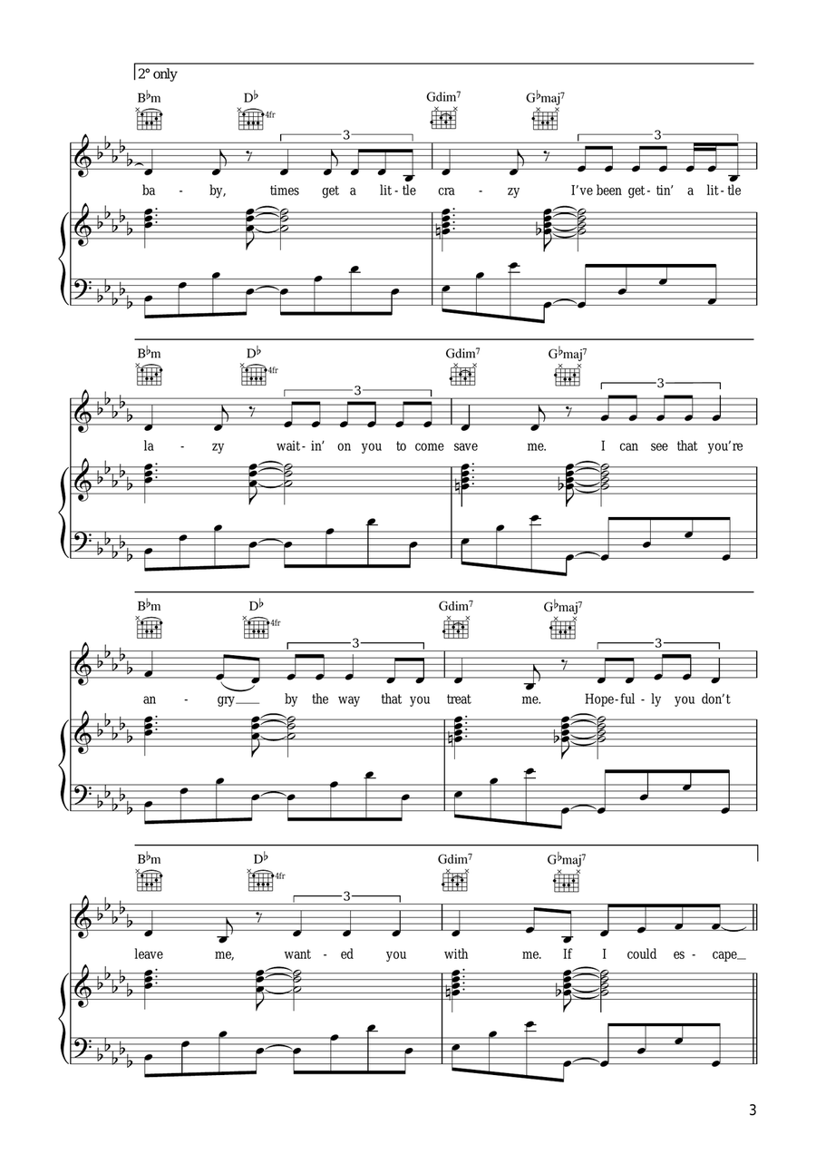 The Sweet Escape (featuring Akon) Piano, Vocal scores gallery preview page 3