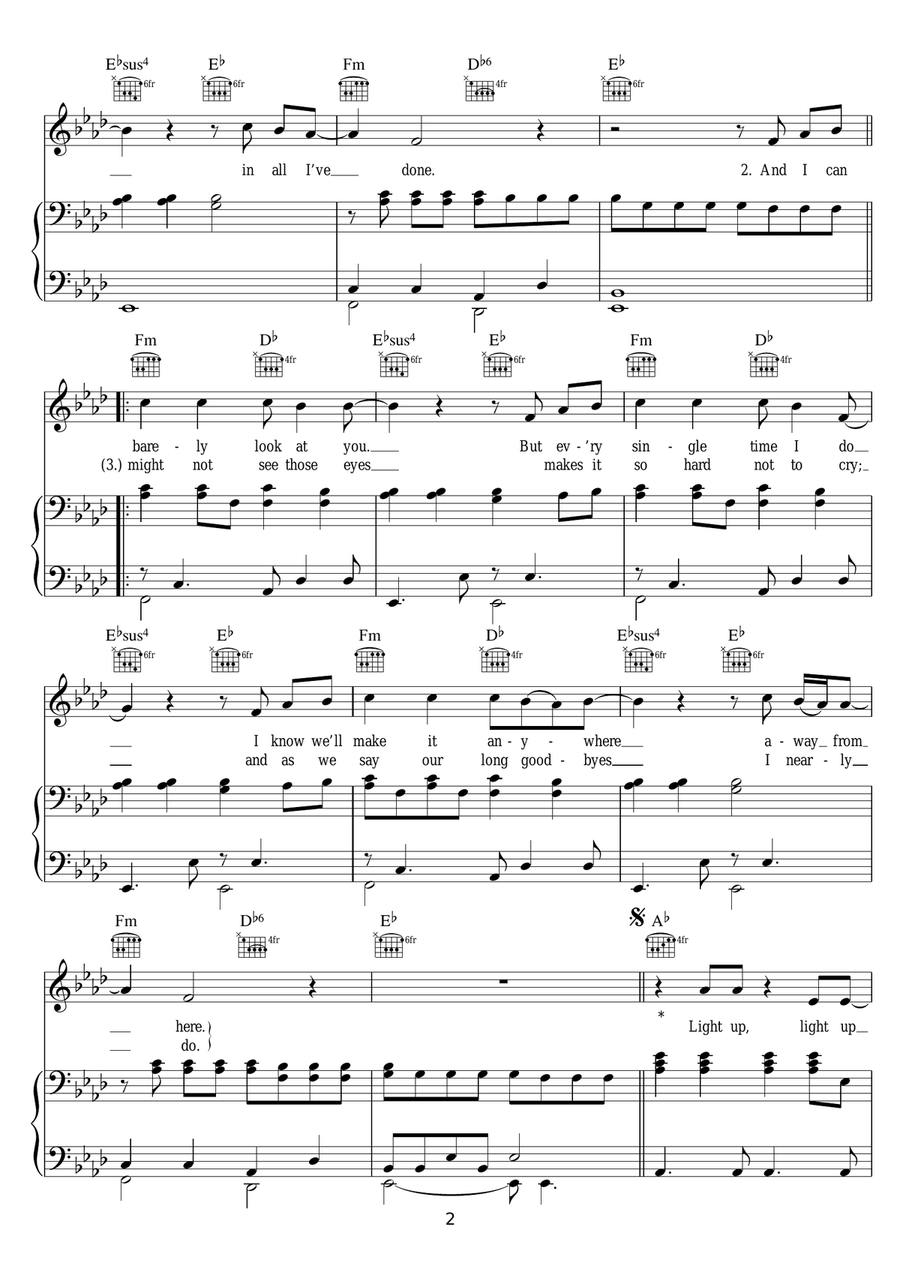 Run Run Piano, Vocal scores gallery preview page 2