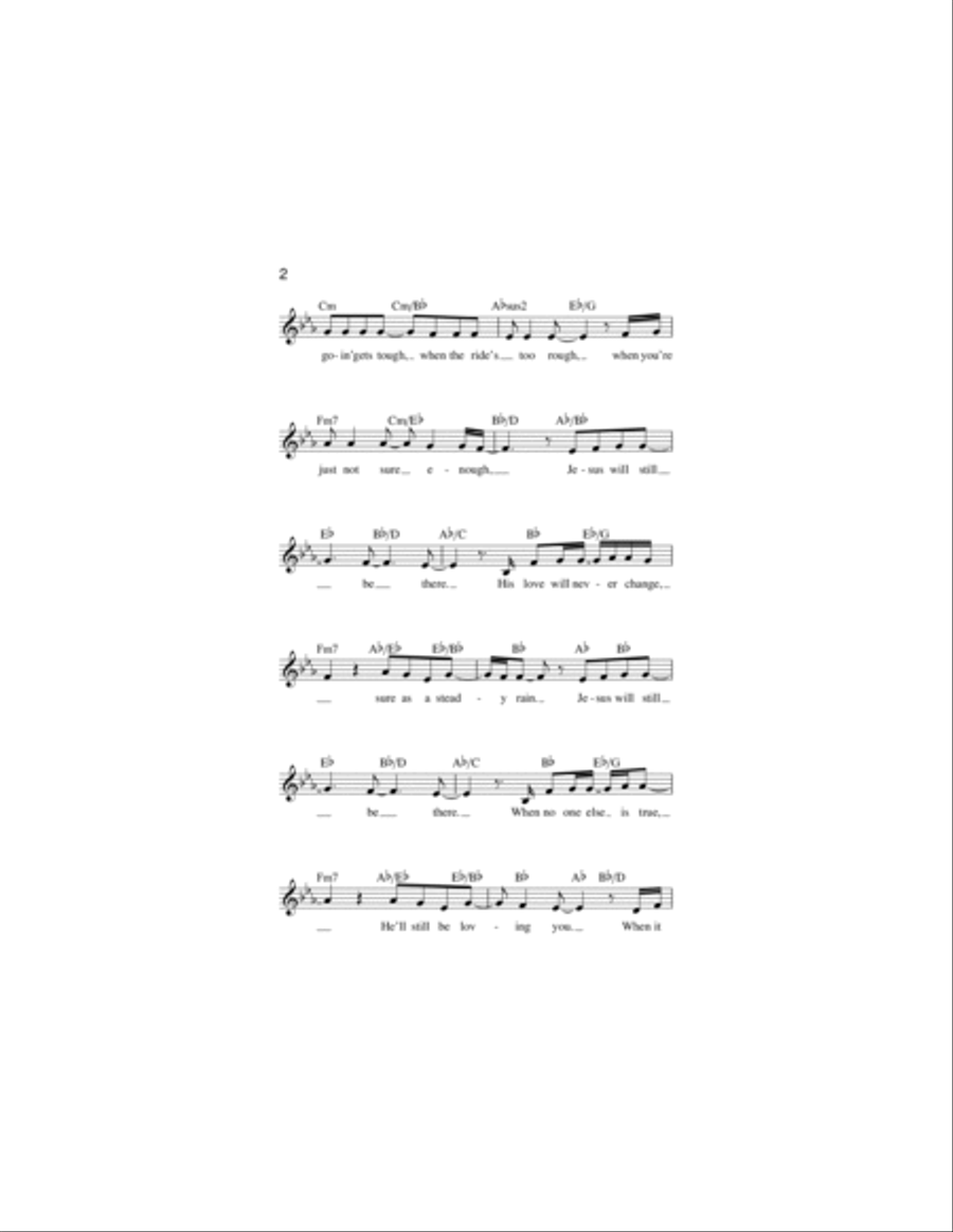 Jesus Will Still Be There Piano scores gallery preview page 2