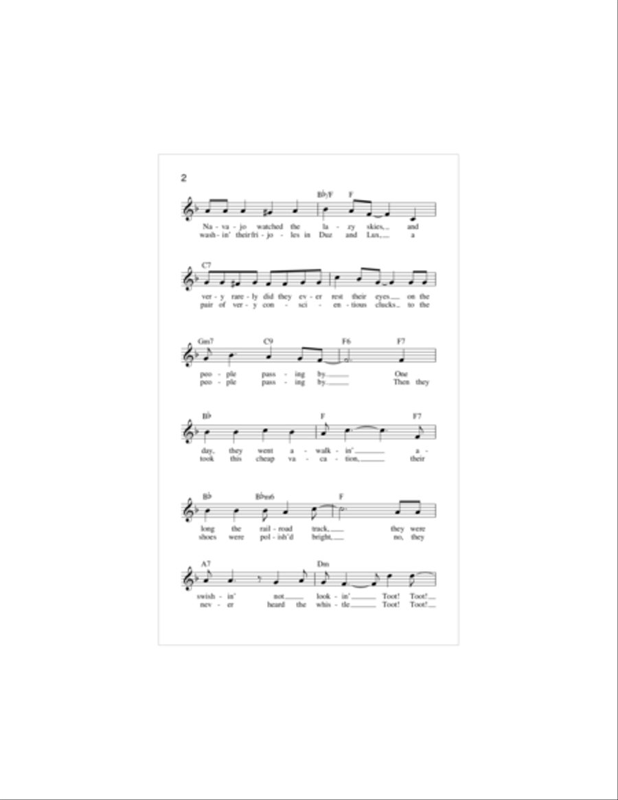Across The Alley From The Alamo Piano scores gallery preview page 2
