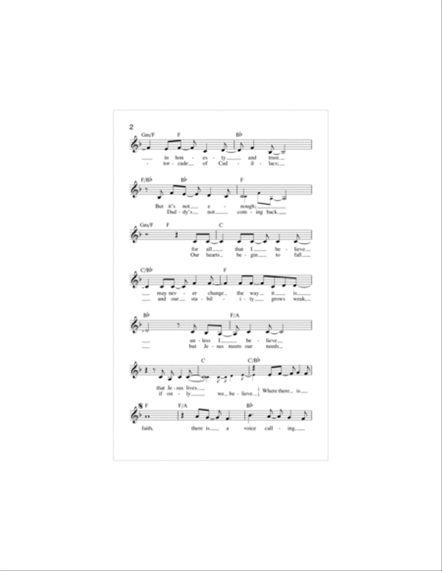 Where There Is Faith Piano scores gallery preview page 2