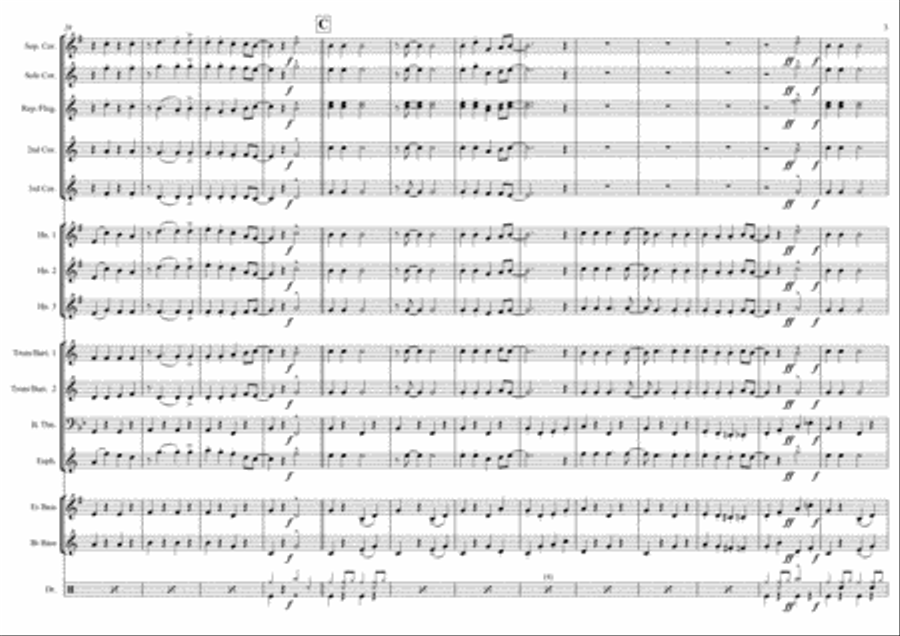 Hooked on Carols Concert Band scores gallery preview page 3