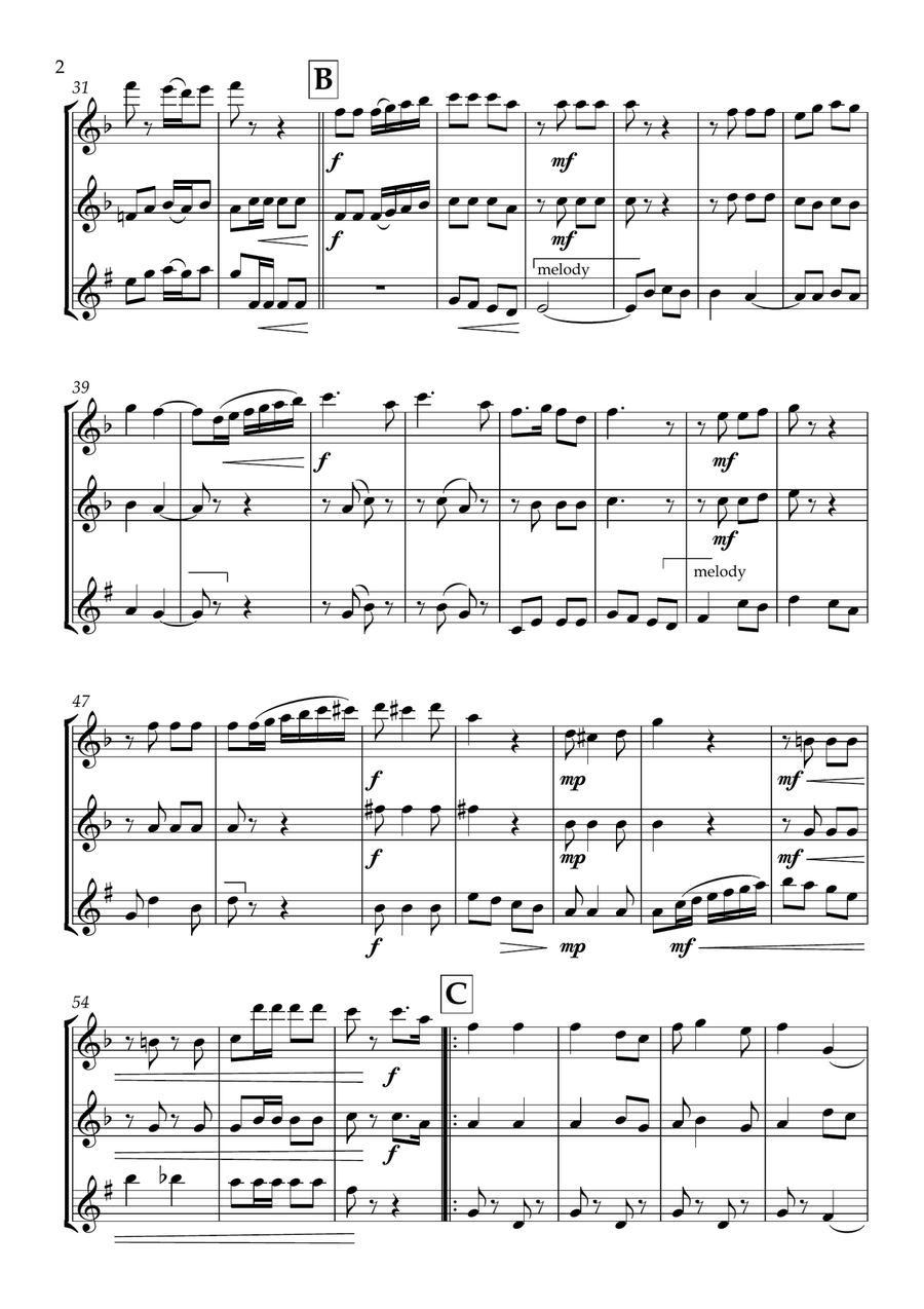 You're a Grand Old Flag You're a Grand Old Flag Woodwind Trio scores gallery preview page 3