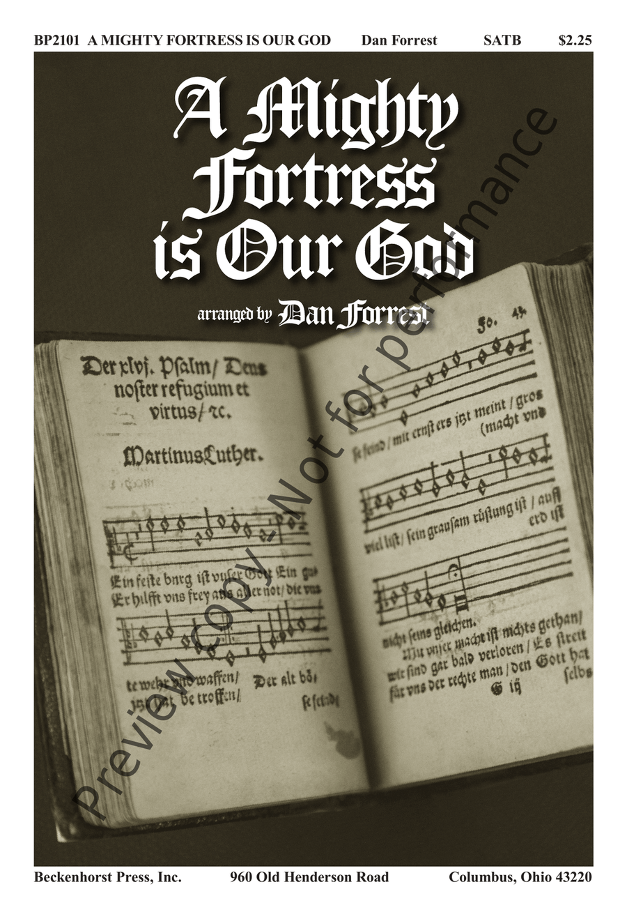 A Mighty Fortress Is Our God - SATB 4-Part scores gallery preview page 2