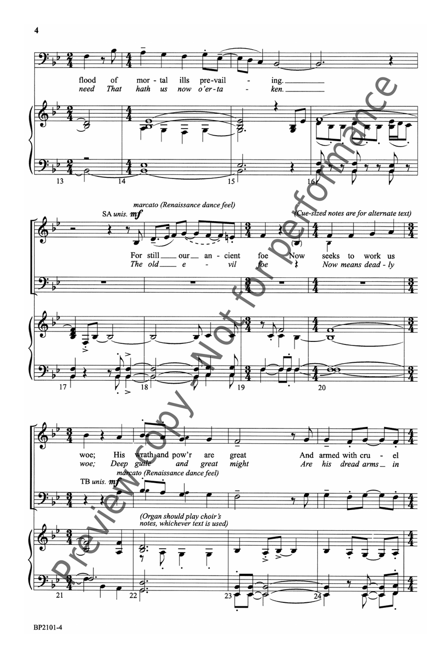 A Mighty Fortress Is Our God - SATB 4-Part scores gallery preview page 5