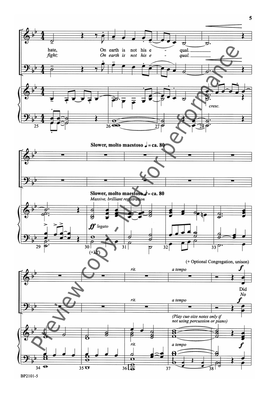 A Mighty Fortress Is Our God - SATB 4-Part scores gallery preview page 6