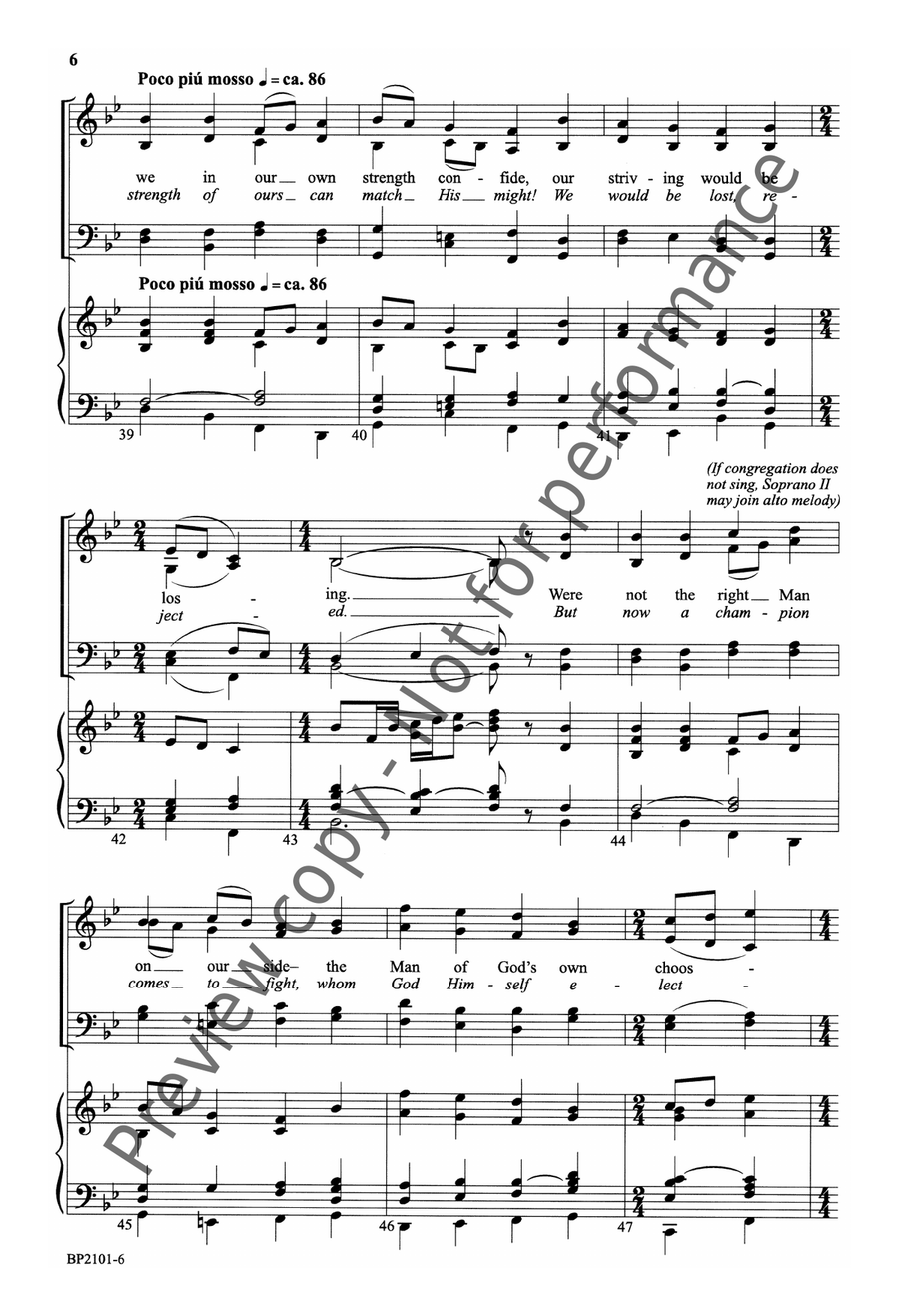 A Mighty Fortress Is Our God - SATB 4-Part scores gallery preview page 7