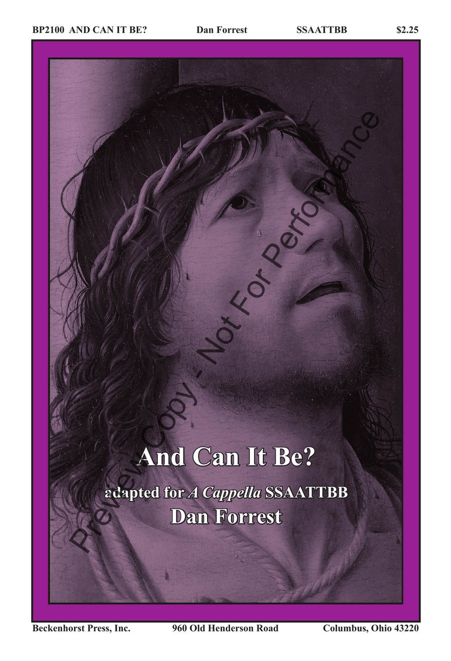 And Can It Be? - a cappella 4-Part scores gallery preview page 2
