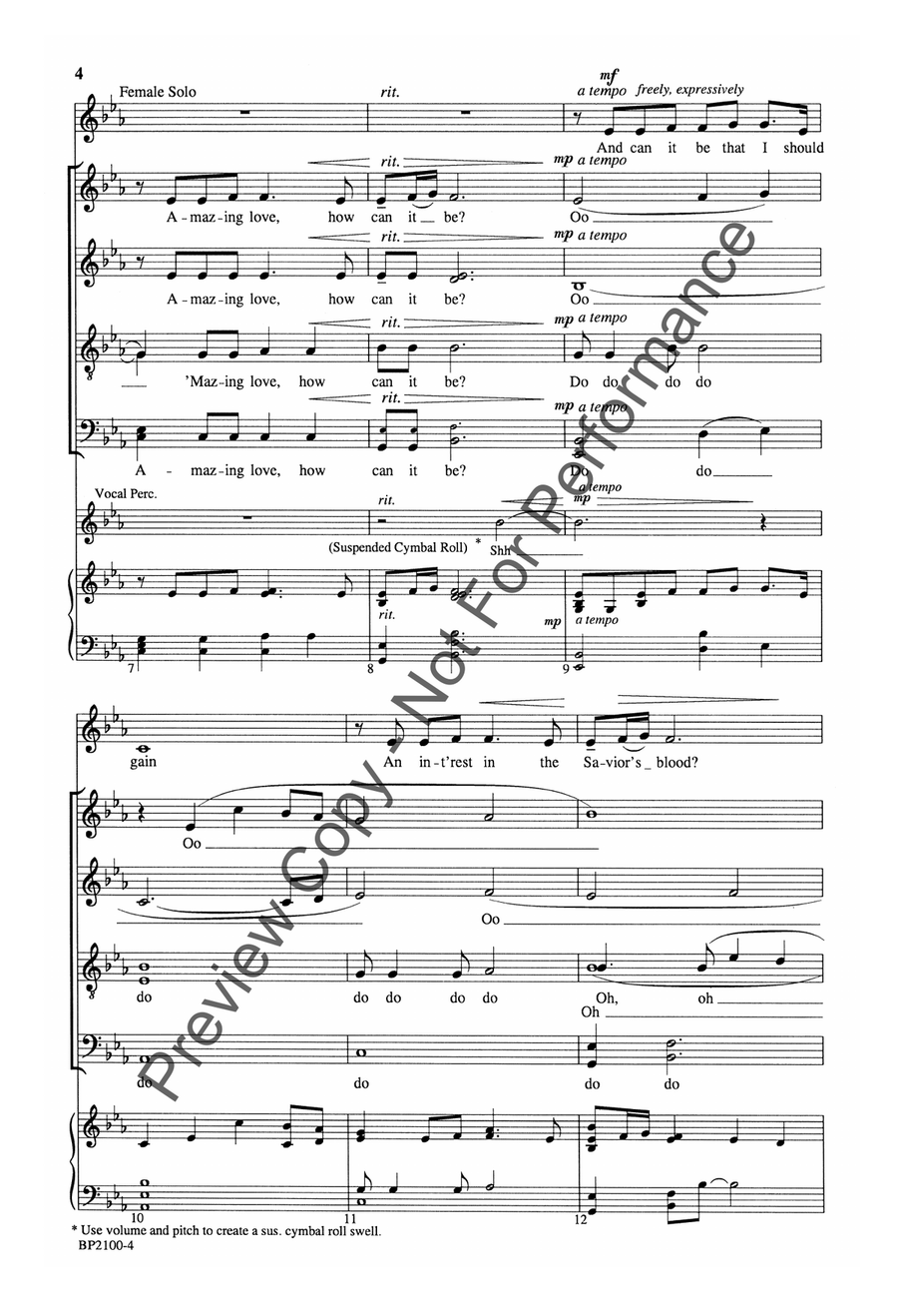 And Can It Be? - a cappella 4-Part scores gallery preview page 4