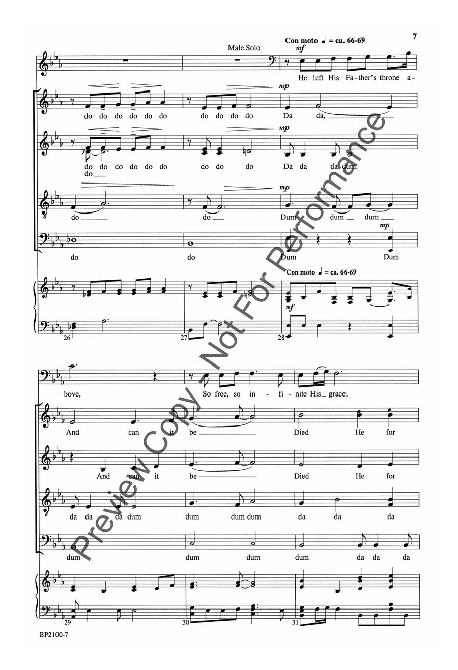 And Can It Be? - a cappella 4-Part scores gallery preview page 7