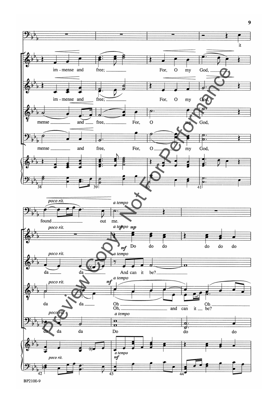 And Can It Be? - a cappella 4-Part scores gallery preview page 9