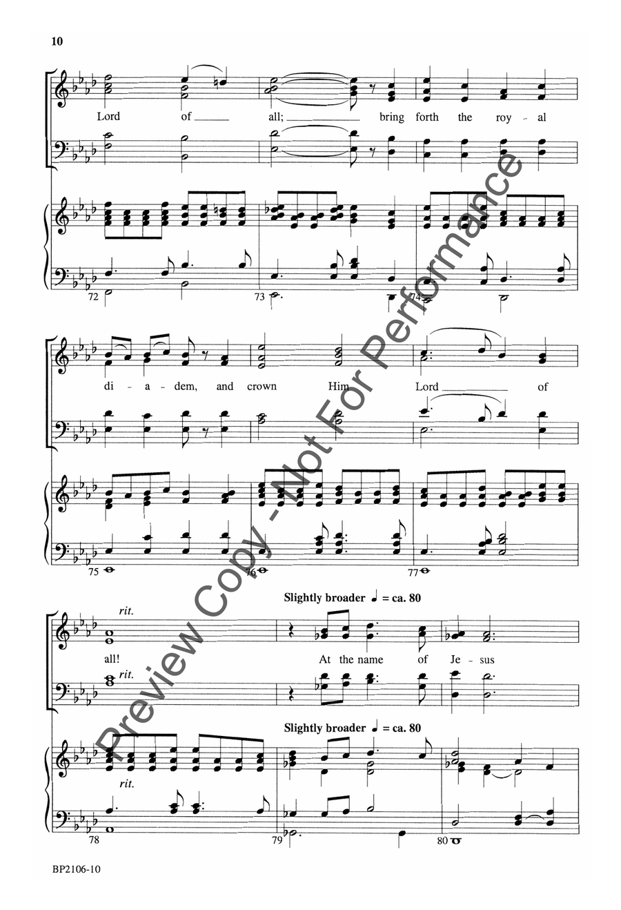 At the Name of Jesus At the Name of Jesus 4-Part scores gallery preview page 9