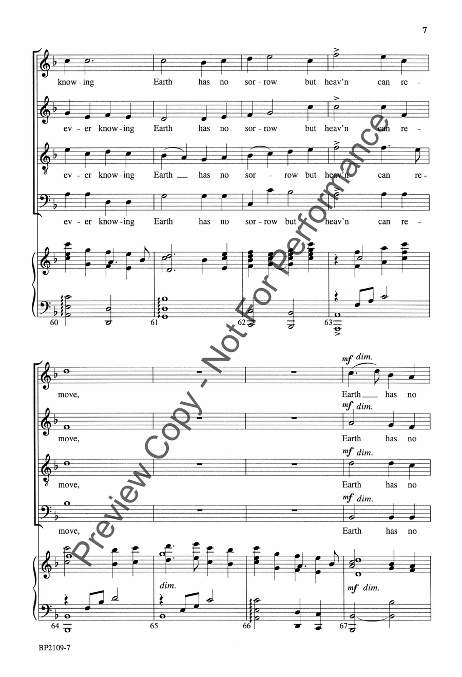 Come, Ye Disconsolate - McGrath 4-Part scores gallery preview page 8