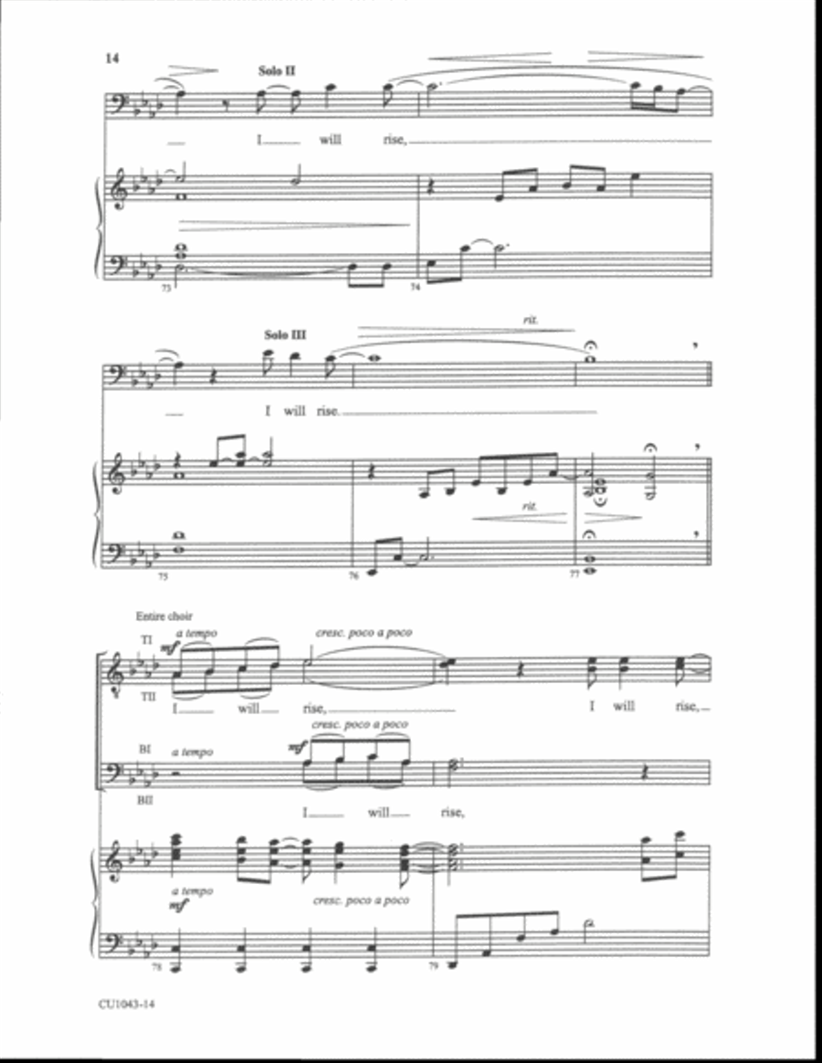 I Will Rise - TTBB I Will Rise - TTBB TTBB scores gallery preview page 12